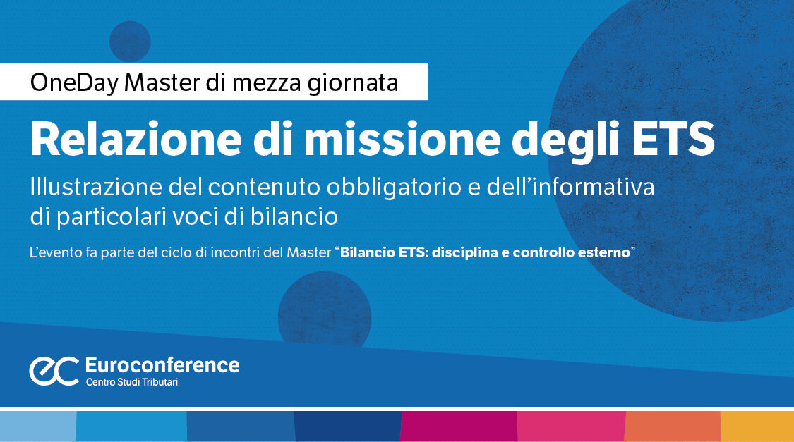 Immagine Relazione di missione degli ETS | Euroconference